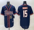 Nike Chicago Bears #15 Rome Odunze blue baseball Joint name -BD 02