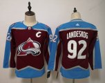 Youth Adidas Colorado Avalanche #92 Gabriel Landeskog red hockey jersey