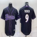 Nike Baltimore Ravens #9 Justin Tucker black baseball jerseys Joint name-BD