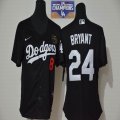 Women Nike Los Angeles Dodgers Kobe Bryant black majestic baseball Jersey 2020 Dodger World Series Champions