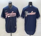 Nike New York Yankees blank blue MLB baseball Jersey Joint name -BD 18