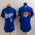 Youth Nike Los Angeles Dodgers blue fashion MLB baseball Jersey-Joint name-BD 03