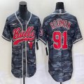 Nike Chicago Bulls #91 Dennis Rodman gray camo basketball jerseys Joint name-BD