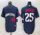 Nike Minnesota Twins #25 Byron Buxton dark blue majestic baseball jerseys-BD 01