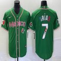 2023 World Cup Mexico #7 Julio Urias green majestic baseball jerseys 210