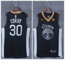 Nike Golden State Warriors #30 Stephen Curry black nba basketball jersey-xd