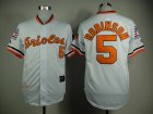 Baltimore Orioles #5 Brooks Robinson 1970 Throwback Baseball white mlb Jerseys Hall of Fame patch