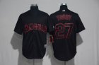 2017 Anaheim Angels #27 Mike Trout black baseball jersey