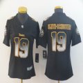 Women Pittsburgh Steelers #19 Smith-Schuster Nike black Color Rush Limited Jersey Fireworks version