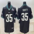 2023 super bowl Nike Philadelphia Eagles #35 Boston Scott black Color Rush Limited Jersey