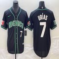 2023 World Cup Mexico #7 Julio Urias black majestic baseball jerseys 07