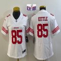 Women 49ers #85 George Kittle nike white Color Rush Limited Jersey