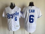 2016 Kansas City Royals #6 Lorenzo Cain white Flexbase Authentic Collection Jersey