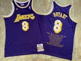 Los Angeles Lakers #8 Kobe Bryant blue Throwback basketball jersey-HL