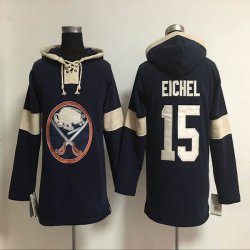 Buffalo Sabres #15 Jack Eichel dark Blue Hockey Hooded Sweatshirt