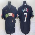 2023 World Cup Mexico #7 Julio Urias black majestic baseball jerseys 222