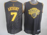 New York Knicks 7 carmelo anthony Black Precious Metals Fashion Stitched NBA Jersey