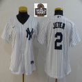 Women Nike New York Yankees 2# Derek Jeter white majestic baseball jerseys