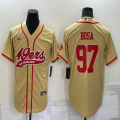 Nike San Francisco 49ers #97 Nick Bosa yellow baseball jerseys Joint name-BD