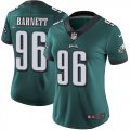 Women nike Philadelphia Eagles #96 Barnett green Color Rush Limited Jersey