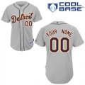 Detroit Tigers Personalized custom Grey MLB Jersey