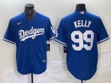 Los Angeles Dodgers #99 Kelly Nike blue majestic baseball Jersey-BD 02