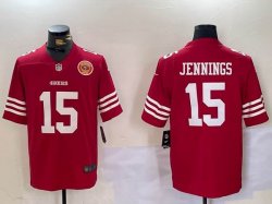 Nike San Francisco 49ers #15 Jauan Jennings Red Color Rush Limited Jersey 02