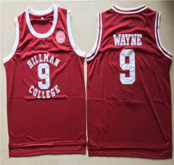 Dwayne Wayne 9# Hillman College Theater red Basketball Jersey