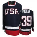 NHL Jerseys 39# MILLER black usa olympic hockey jerseys