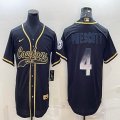 Nike Dallas Cowboys #4 Dak Prescott black baseball jerseys Joint name-BD 02