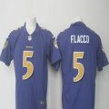 Men Baltimore Ravens Joe Flacco 5# Nike Purple Color Rush Limited Jersey