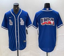 Nike Los Angeles Dodgers blank blue MLB baseball Jersey Joint name -BD 03