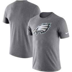 Philadelphia Eagles Nike Essential Logo Dri-FIT Cotton T-Shirt - Heather Charcoal