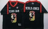 Texas A&M Aggies Ricky Seals-Jones #9 black fashion college football jersey