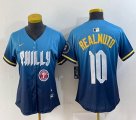 Women Nike Philadelphia Phillies #10 J.T. Realmuto blue majestic baseball jerseys city version 04