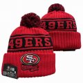 2024 San Francisco 49ers red black NFL Sports Cuffed Knit Hats