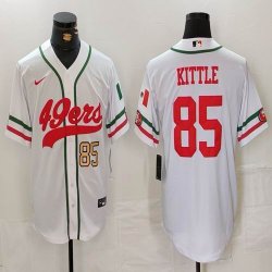 Nike San Francisco 49ers #85 George Kittle white baseball jerseys Joint name-BD 01