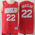 Houston Rockets Clyde Drexler #22 red throwback nba jerseys-s8