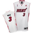 adidas Miami Heat 3# Dwyane Wade white nba jersey