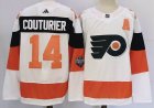 Adidas Philadelphia Flyers #14 Sean Couturier white orange hockey jersey