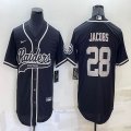 Nike Oakland Raiders #28 Josh Jacobs black baseball jerseys Joint name-BD