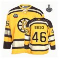 2013 NHL Stanley Cup Boston Bruins 46 Krejci Yellow jerseys