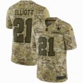 Dallas Cowboys #21 Ezekiel Elliott Nike Camo Salute to Service Retired Player Limited Jersey