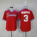 Atlanta Braves Dale Murphy 3# red throwback MLB Jerseys