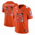 Custom Clemson Tigers #10 Ben Boulware orange fashion college football jersey