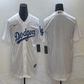 Nike Los Angeles Dodgers blank white majesitc baseball MLB jersey-BD 02