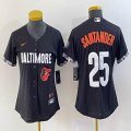 Youth Nike Baltimore Orioles #25 Anthony Santander black majestic baseball jersey city version-BD 01