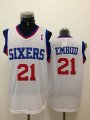 Philadelphia 76ers 21# Joel Embiid white nba Jersey