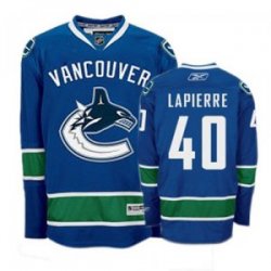 Maxim Lapierre Jersey 40 Blue Vancouver Canucks Jerseys