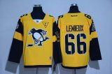 Pittsburgh Penguins #66 Mario Lemieux Stitched yellow hockey jerseys